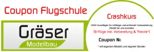 Coupon für Modellflugschule Crashkurs subv. Hinweise beachten CK02