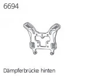 Dämpferbrücke hinten 6694, passend für DF-Models 1:8 Top Line - TruckHammer