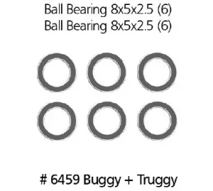 Kugellager 8x5x2,5 6459, passend für DF-Models Basic Line 1-4