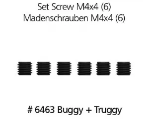 Madenschrauben M4x4 6463, passend für DF-Models Basic Line 1-4