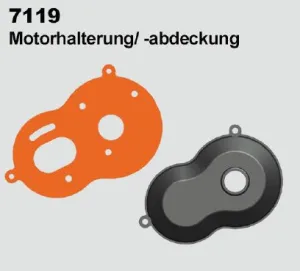 Motorhalterung + Abdeckung