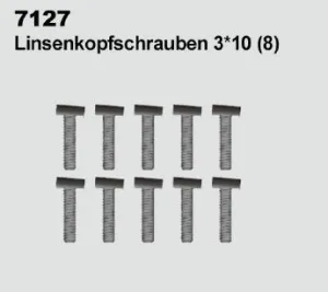 Linsenkopfschrauben 3 x 10