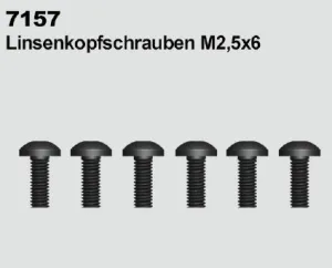 DF Models Linsenkopfschrauben M2,5 x 6 für Crawler XXL 7157