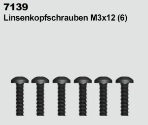 Linsenkopfschrauben M3 x 12
