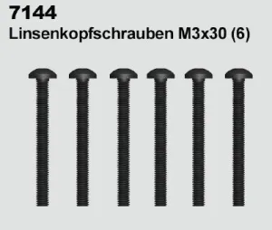 Linsenkopfschrauben M3 x 30