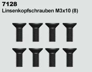 Senkkopfschrauben M3 x 10