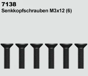 Senkkopfschrauben M3 x 12