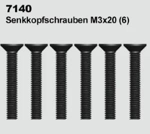 Senkkopfschrauben M3 x 20