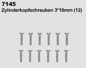 Zylinderkopfschrauben 3 x 10mm