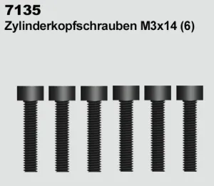 Zylinderkopfschrauben M3 x 14