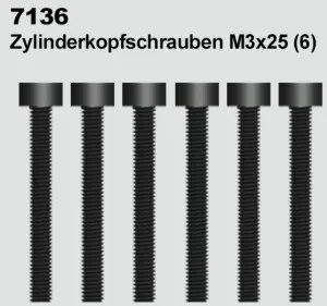 Zylinderkopfschrauben M3 x 25