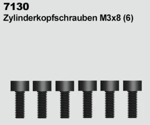 Zylinderkopfschrauben M3 x 8